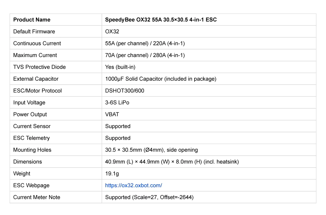 Stack SpeedyBee F4V5-OX32-55A