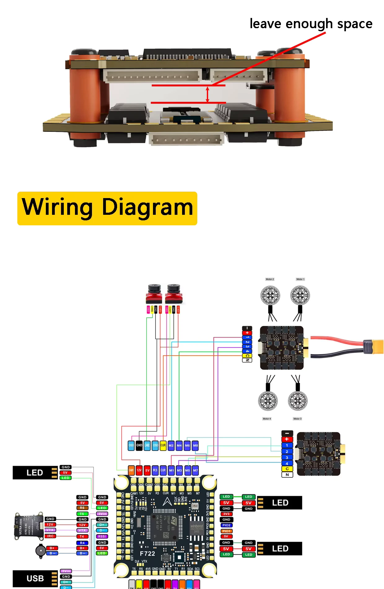 Stack Dakefpv F722 + 60A ESC 4in1